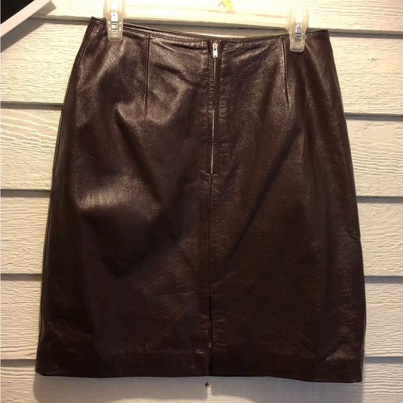 Wilson’s Leather Maxima Sz 10 Chocolate Brown Pencil Skirt - Picture 2 of 9